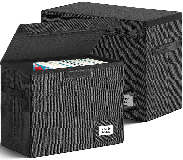 Leffis Faltbare Aufbewahrungsbox für Comic-Bücher, 39,4 x 19,1 x 28,7 cm, schimmelfest und feuchtigk