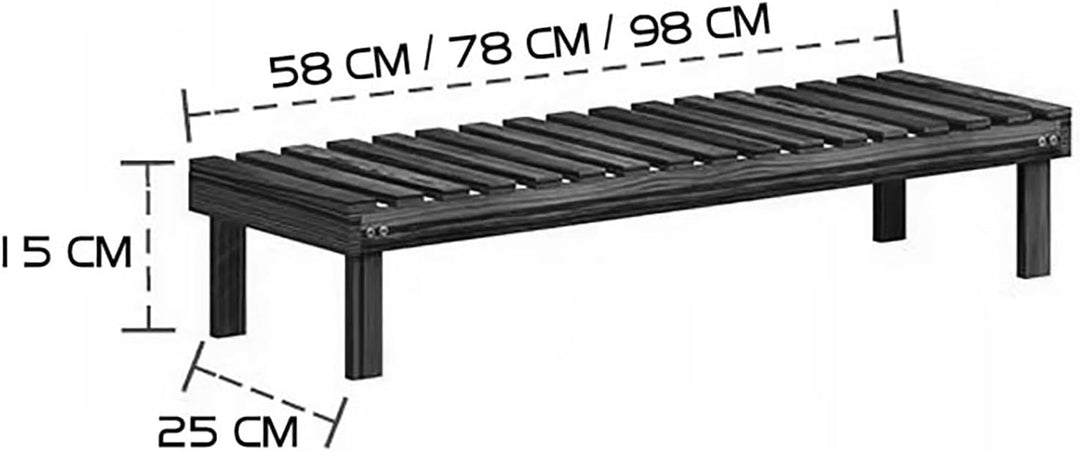 Pflanzenständer aus Holz für den Aussenbereich, gestuftes Pflanzenregal für Garten, Hof, Terrasse un