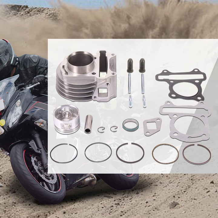 GOOFIT Leistung Big Bore Zylinder Kit GY6 80cc 47mm Ersatz für 139QMB ATV Roller Moped Go Kart