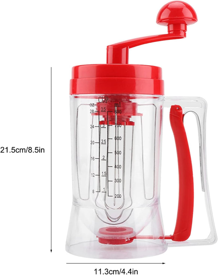 Srliya Teigspender, Handgehaltener Manueller Pfannkuchen-Cupcake-Mixer, Backwerkzeug, Automatischer