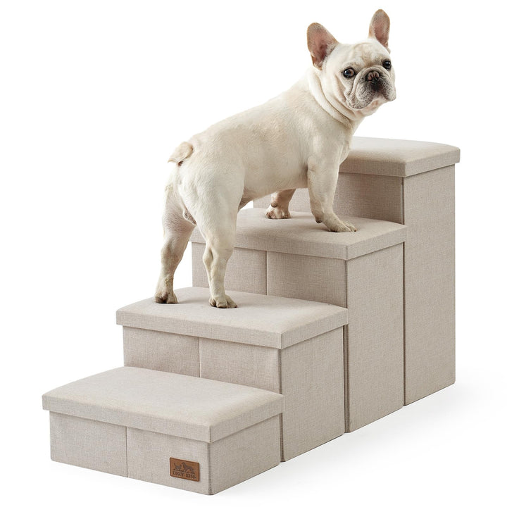 Hundetreppe für Kleine Hunde mit Stauraum, Breite Haustiertreppe Faltbare für Bett und Couch, Hunder