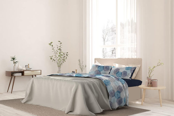 Italian Bed Linen Fantasy Bettwäsche, Soffioni Blu, Doppelte Soffioni Blu Doppelte, Soffioni Blu Dop