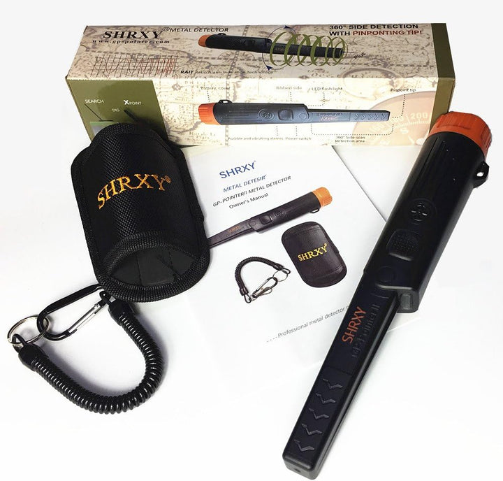 shrxy Metal Detectors Portable Gold Hunter Gold Finder Hand Held with LED Light for Low Light Uses (