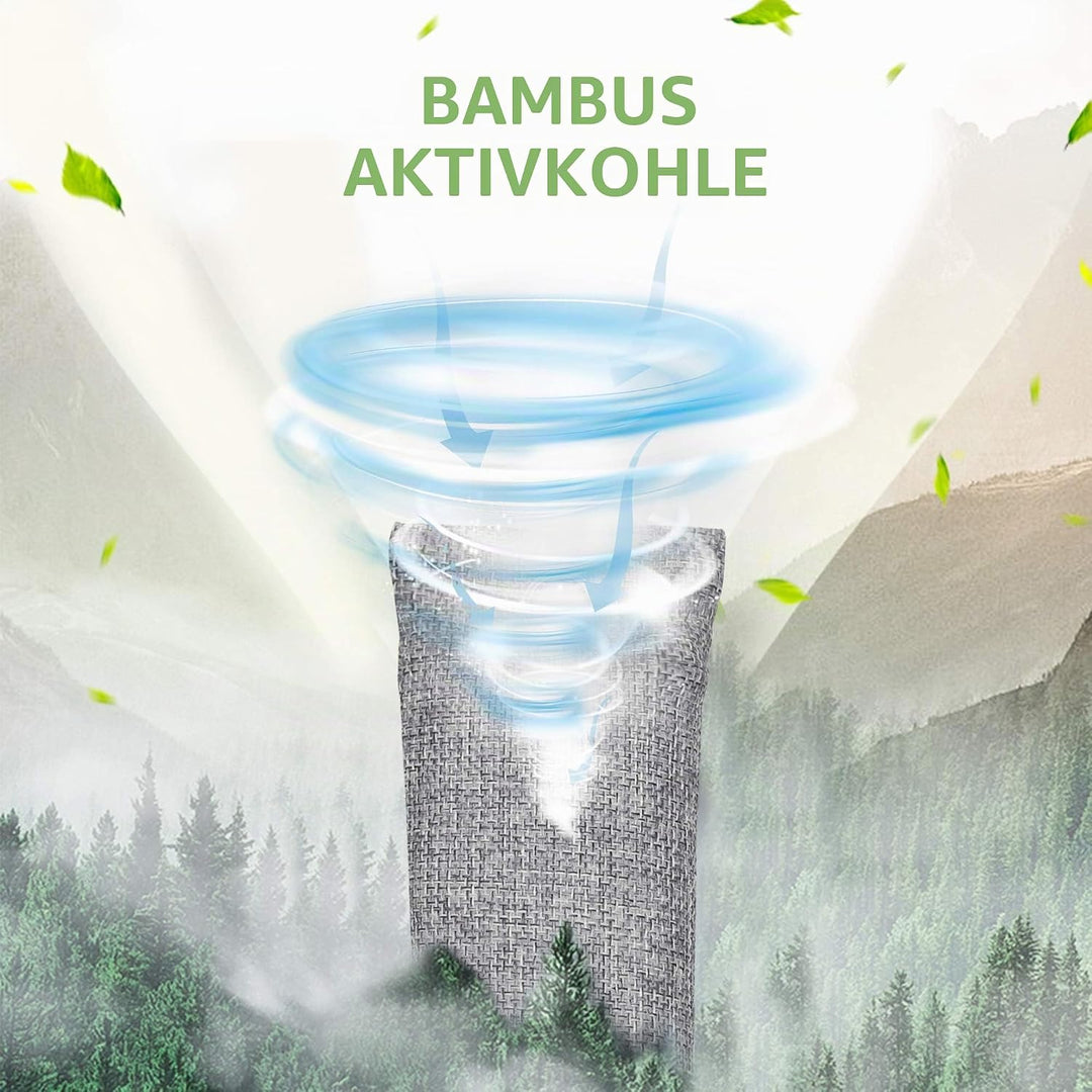 6er-Pack Bambuskohle-Luftreinigungsbeutel, Aktivkohlebeutel Geruchsabsorber, Feuchtigkeitsabsorber,