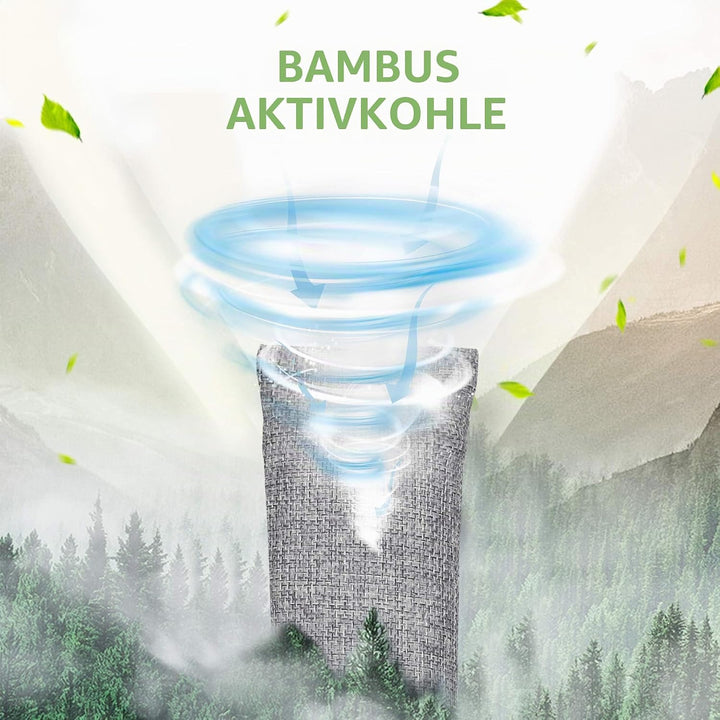 6er-Pack Bambuskohle-Luftreinigungsbeutel, Aktivkohlebeutel Geruchsabsorber, Feuchtigkeitsabsorber,