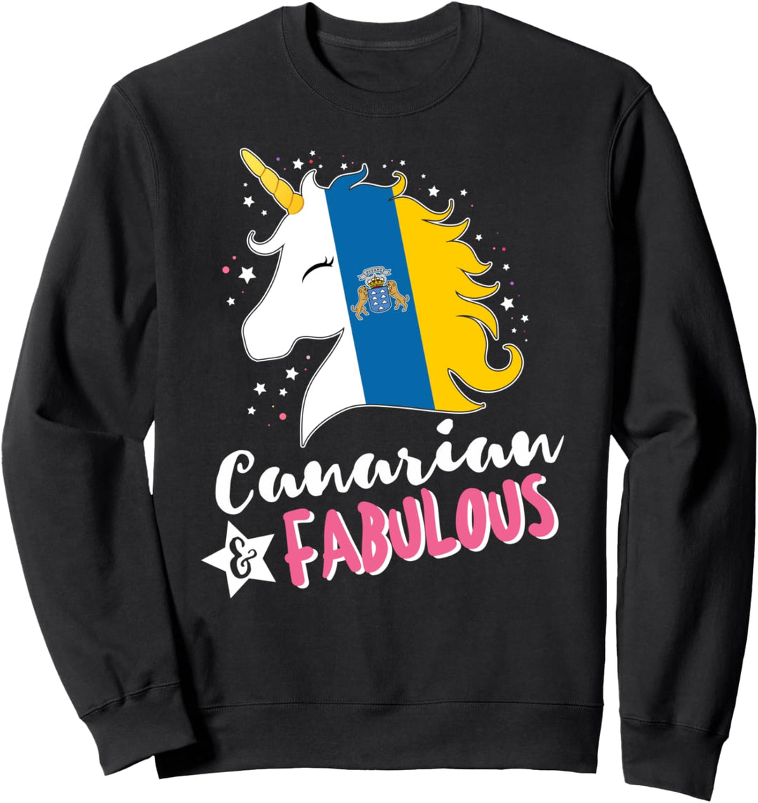 Kanarisches Einhorn Flagge der Kanarischen Inseln Sweatshirt