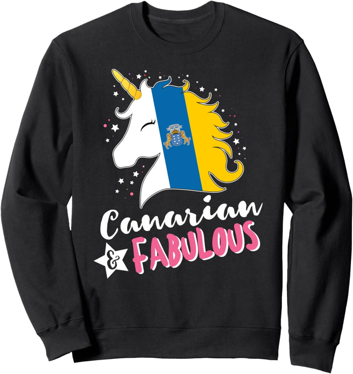 Kanarisches Einhorn Flagge der Kanarischen Inseln Sweatshirt