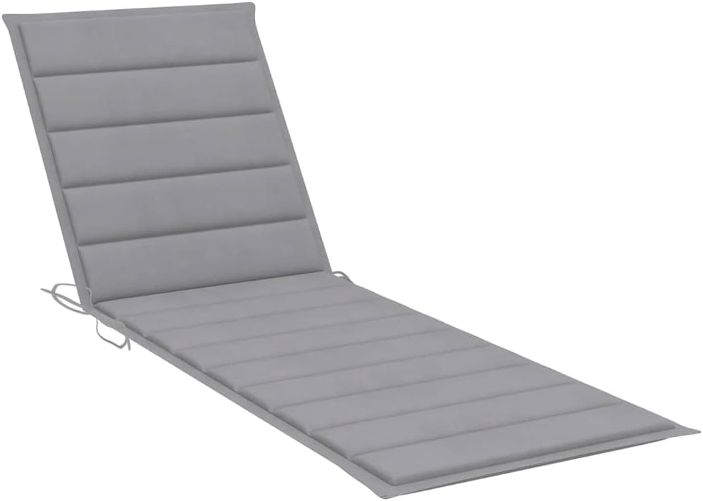 vidaXL Akazienholz Massiv Sonnenliege mit Tisch Auflage 2 Rädern Gartenliege Holzliege Relaxliege Li