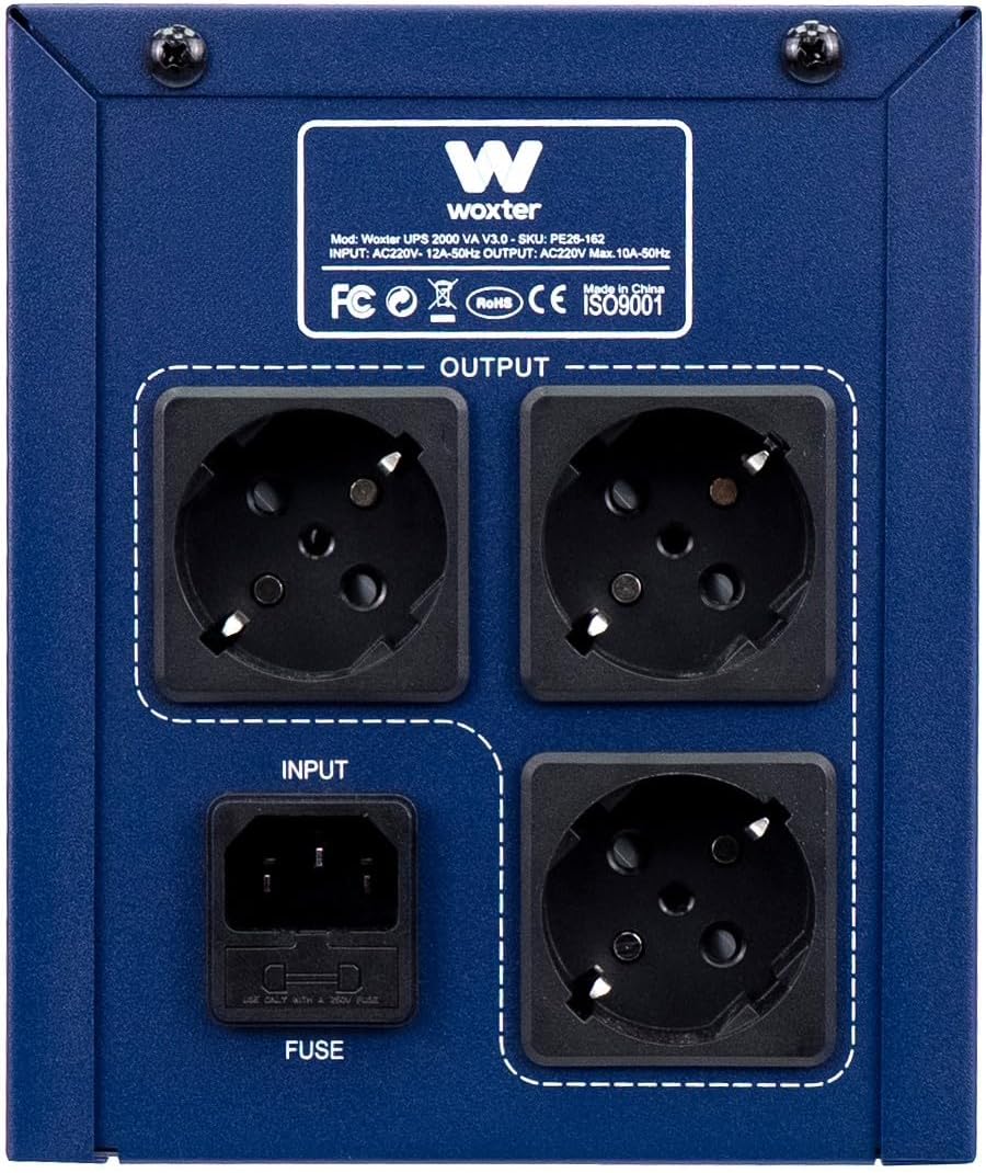 Woxter UPS 2000 VA - Sai Sai Food Sai Sai (2000VA / 1200 Watt, Autonomie Circa 20-30 Minuten), konti