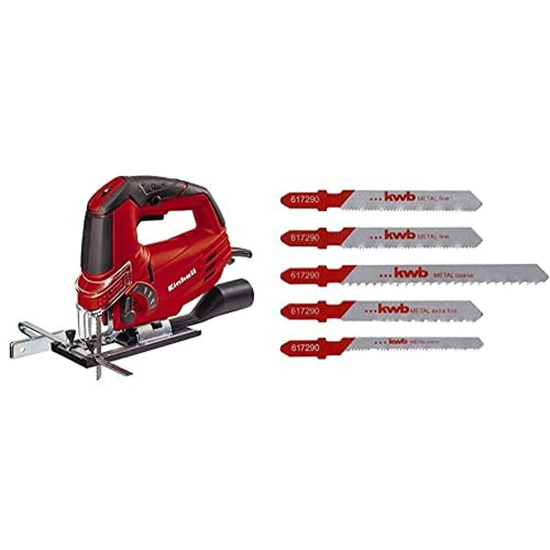 Einhell Stichsäge TC-JS 85 (620 W, max. 85 mm, 45° Schrägschnitt, Hubzahlregelung, 4-Stufen Pendelhu