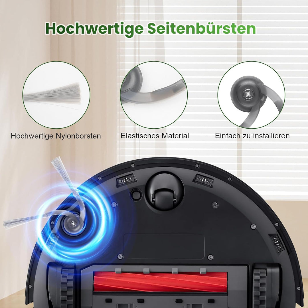 25 Stück Zubehör für Roborock QV35A QV35S QR598 QR798 Saugroboter | 1 Hauptbürste, 6 Staubbeutel, 4