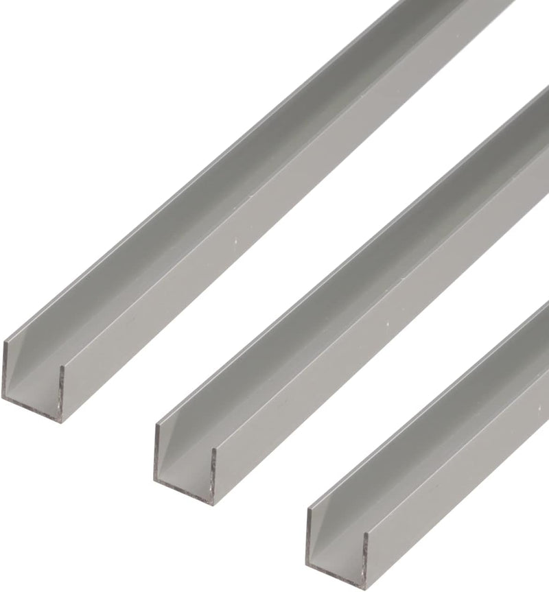 Alberts 497781 U-Profil | Aluminium, silberfarbig eloxiert | 1000 x 25 x 25 mm | 3er Set