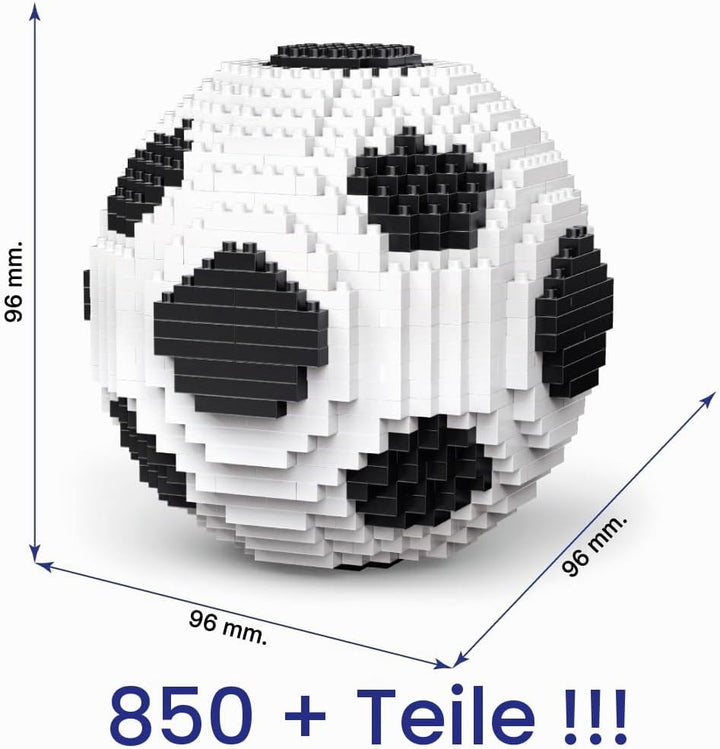 Atomic Building Fussball zum Zusammenbauen mit Miniaturblöcken. Über 850 Teile, Fu&amp;