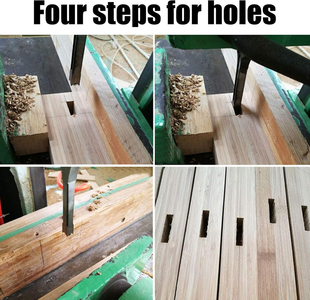 20mm Vierkantlochbohrer Holzbearbeitung Lager Stahl Holz Einsteckmeissel Lochbohrwerkzeug Bit Set