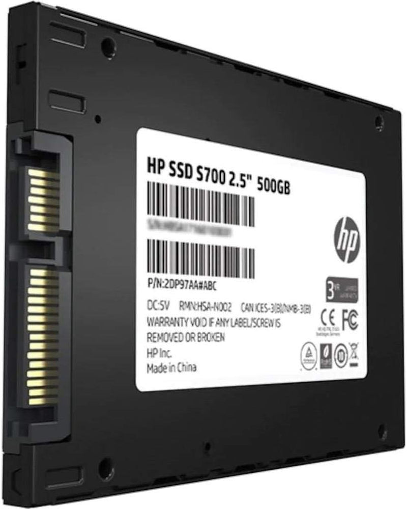 HP S700 2.5" 500GB SSD, Schwarz 2.5" S700 500GB, 2.5" S700 500GB