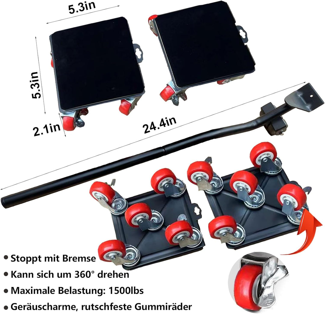 TIMILAND Möbelroller Transportroller Set,Möbelroller Set,Transportrollen Möbel,5 Räder,360 Grad Dreh