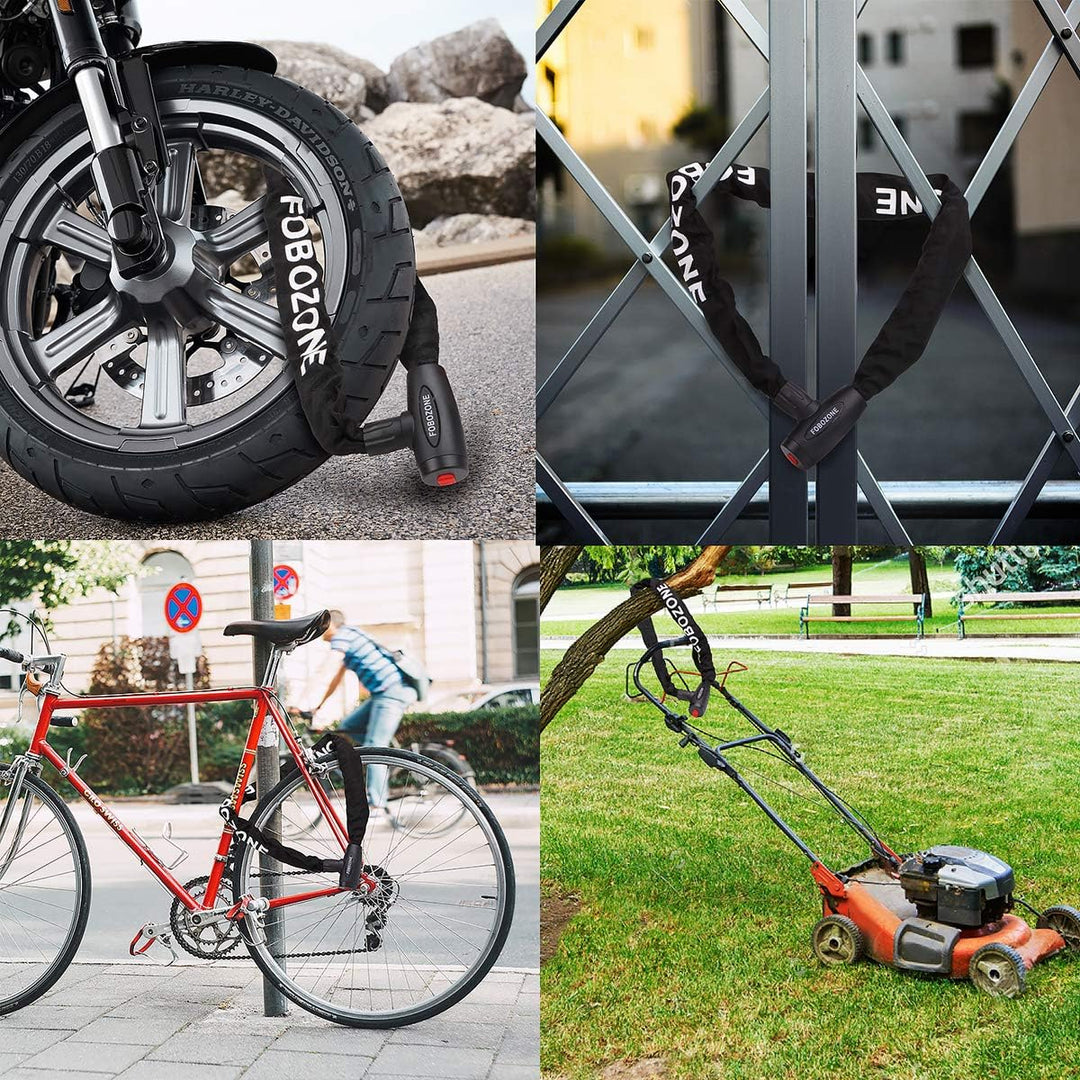 Motorrad Kettenschloss, Fahrrad Kettenschloss，für Draussen Sperren Roller, Lagertüren, Bauernhöfe, R