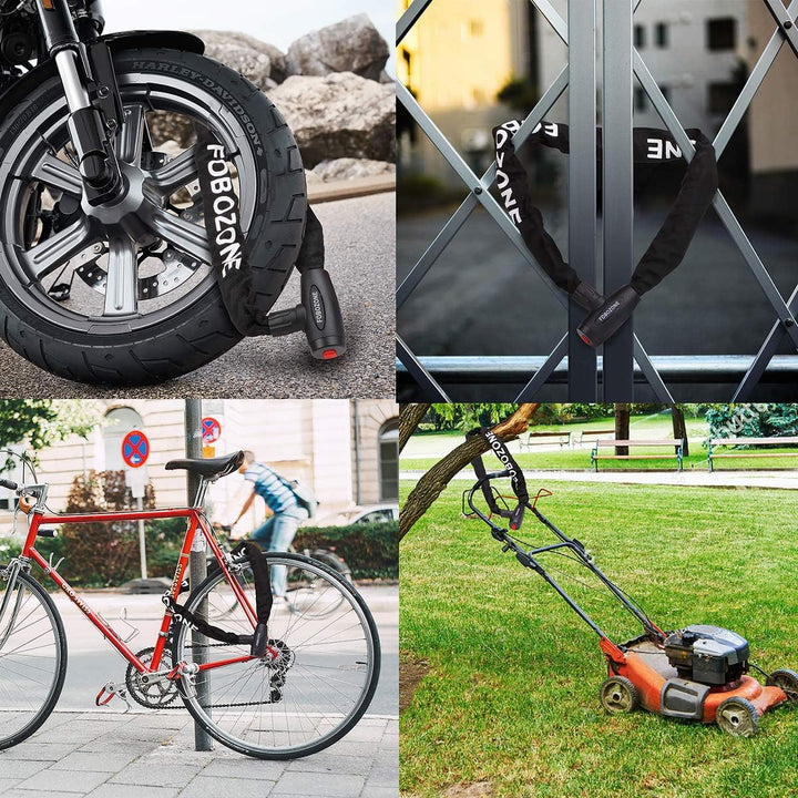 Motorrad Kettenschloss, Fahrrad Kettenschloss，für Draussen Sperren Roller, Lagertüren, Bauernhöfe, R