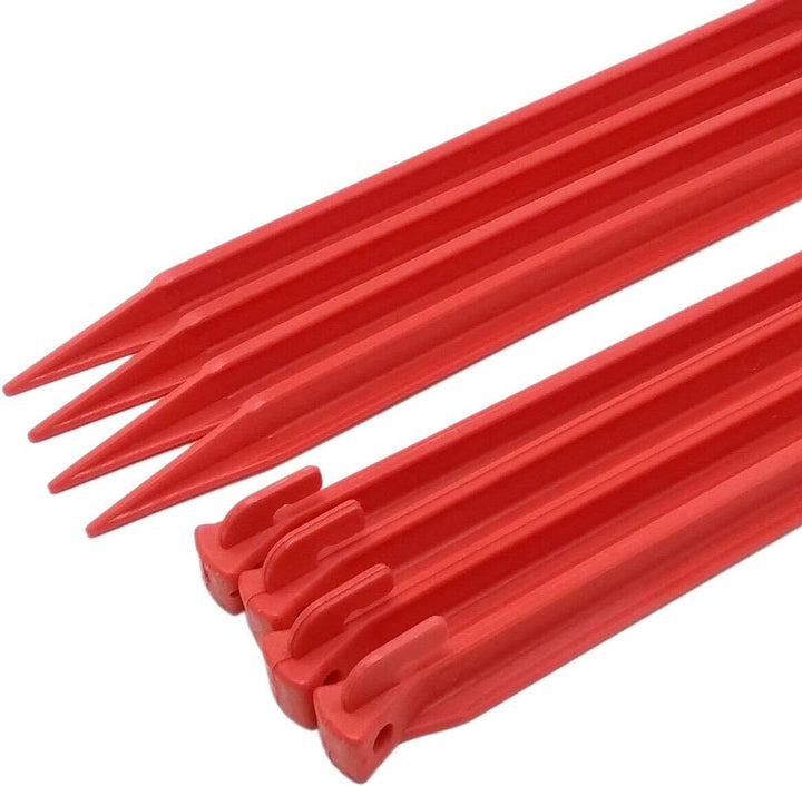 ToCi 48 x Kunststoff Heringe 30 cm | Zeltheringe für Outdoor Camping Zelte Garten | weiche & sandige