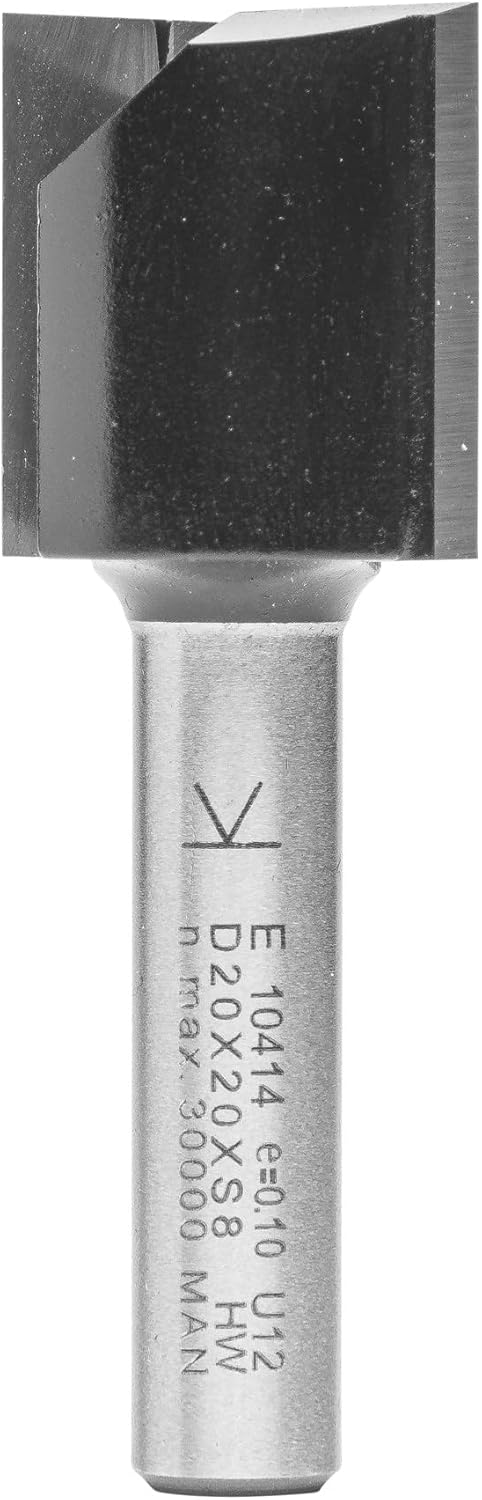 ENT 10414 Nutfräser HW, Schaft (S) 8 mm, Durchmesser (D) 20 mm, NL 20 mm, SL 32 mm, GL 52 mm D=20 /