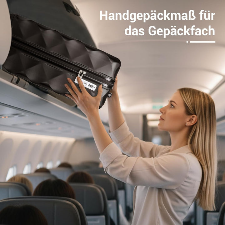 British Traveller Hartschalenkoffer Handgepäck Koffer 53 * 35 * 21cm Reisekoffer Handgepäck Koffer T