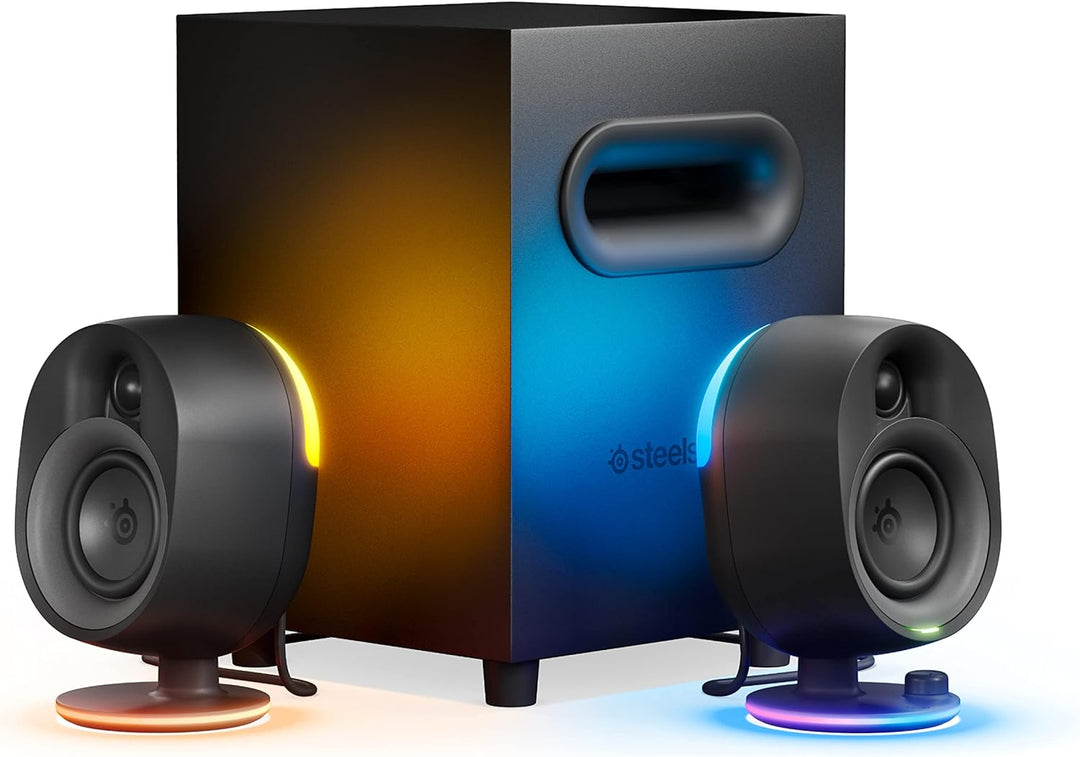 SteelSeries Arena 7 - 2.1-Gaming-Lautsprecher – 2-Wege-Lautsprecherdesign – Starke Bässe, Subwoofer