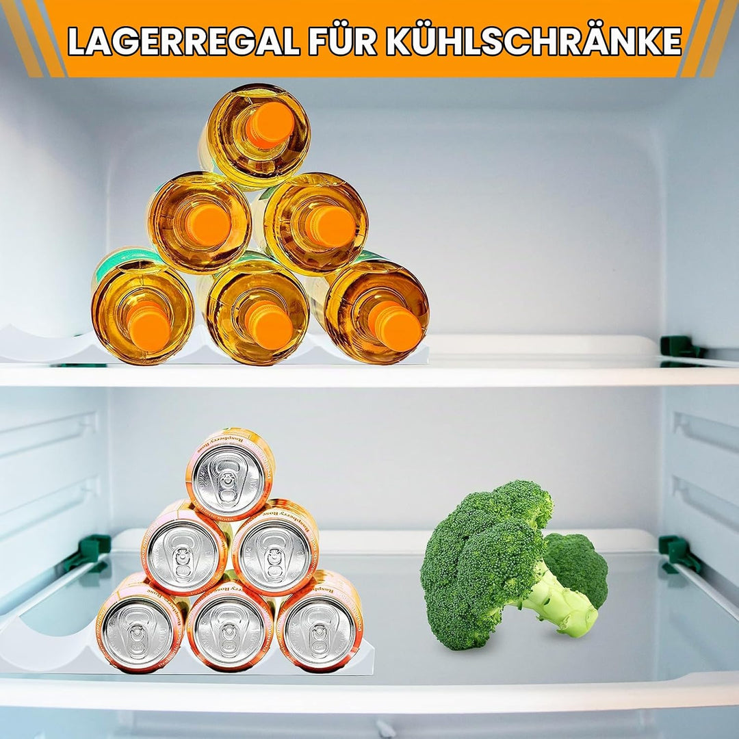 3 Stück Flaschenhalter Kühlschrank, Universal Flaschenregal Kühlschrank Aufbewahrung, Stapelbar Kühl