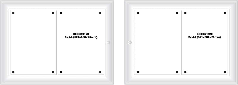KaufDeinSchild 2xA4 (521x388x23mm) Schaukasten Salvador Innen- und Aussenbereich abschliessbar Infok