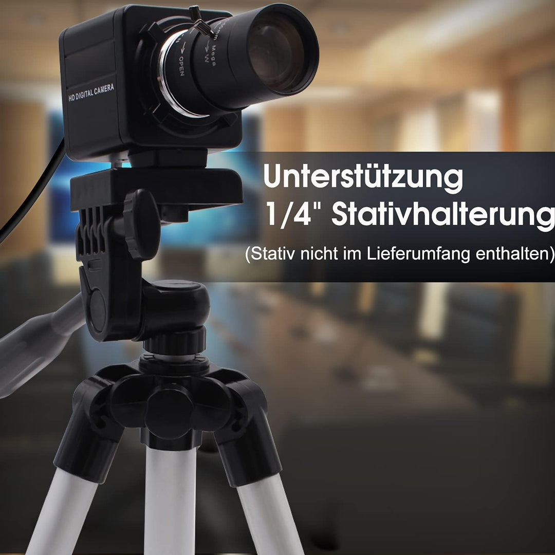 Svpro Webcam 1080P Full HD USB Kamera mit 2.8-12mm Optischem Zoomobjektiv, Manueller Fokus Webkamera