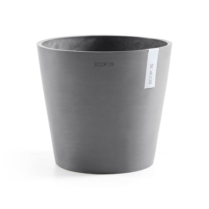 ECOPOTS Blumentopf Amsterdam Hell Grau - Durchmesser Ø 40 cm rund gross - Pflanzentopf aus Recycling