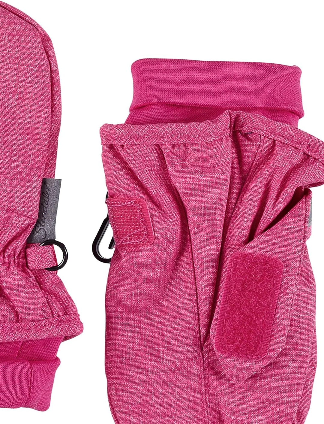 Sterntaler Unisex Kinder Fäustlinge Melange mit Daumen, Klettverschluss mit Reflektierendem Streifen