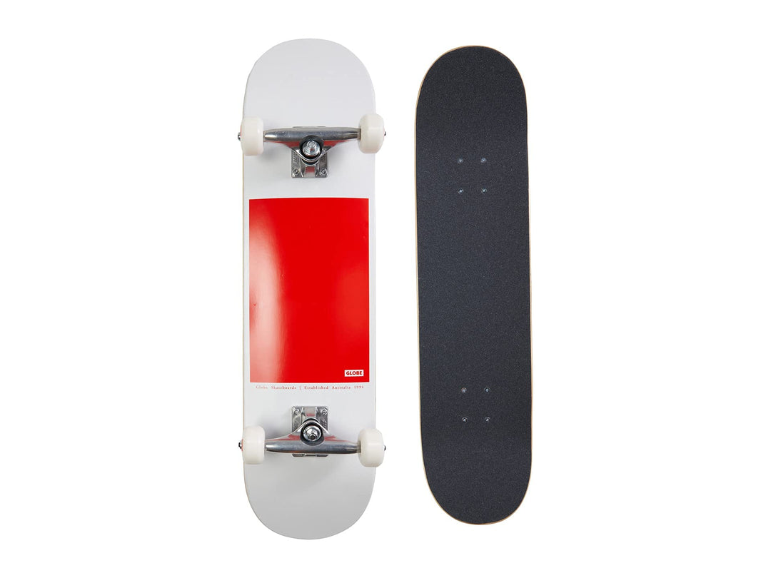 Globe Skateboard Complete G0 Black Serif Weiss / Rot (mehrfarbig) 8.0FU, Weiss / Rot (mehrfarbig) 8.
