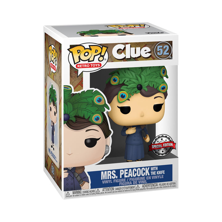 Funko POP! Vinyl: Clue - Mrs PeacockPeacock Mit Knife - Vinyl-Sammelfigur - Geschenkidee - Offiziell
