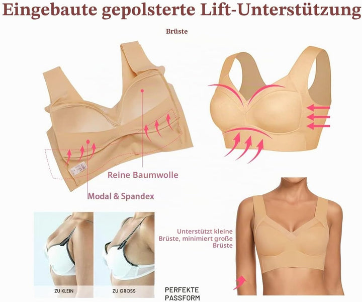WOWENY BH Damen Ohne Bügel Schlaf Bustier Tops Spitze Bralette Bügelloser Klassischer T Shirt BH Sch