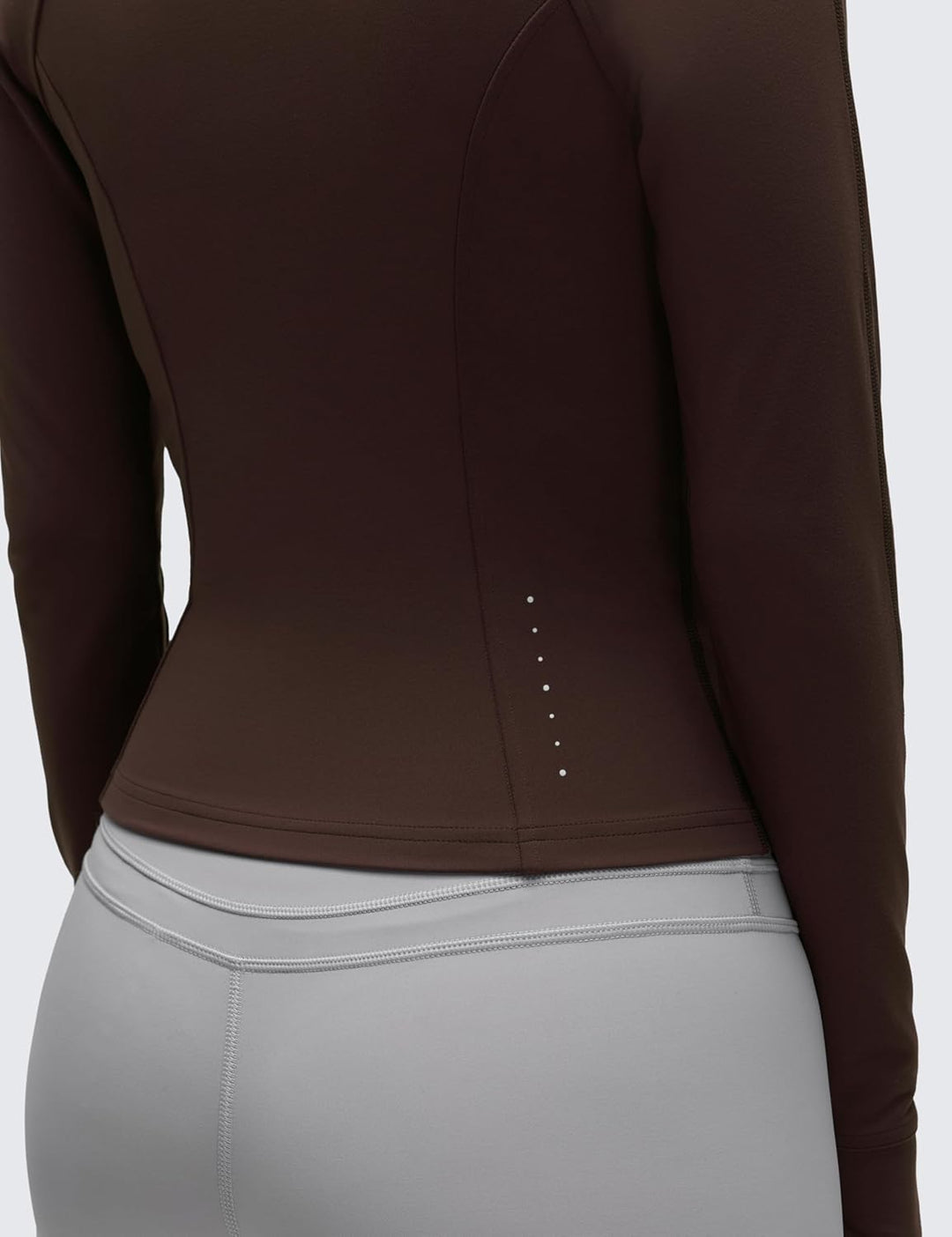 CRZ YOGA Damen Butterluxe Full Zipper Sport Jacke Zip Tasche Crop Running Laufjacke Gym Langarmshirt