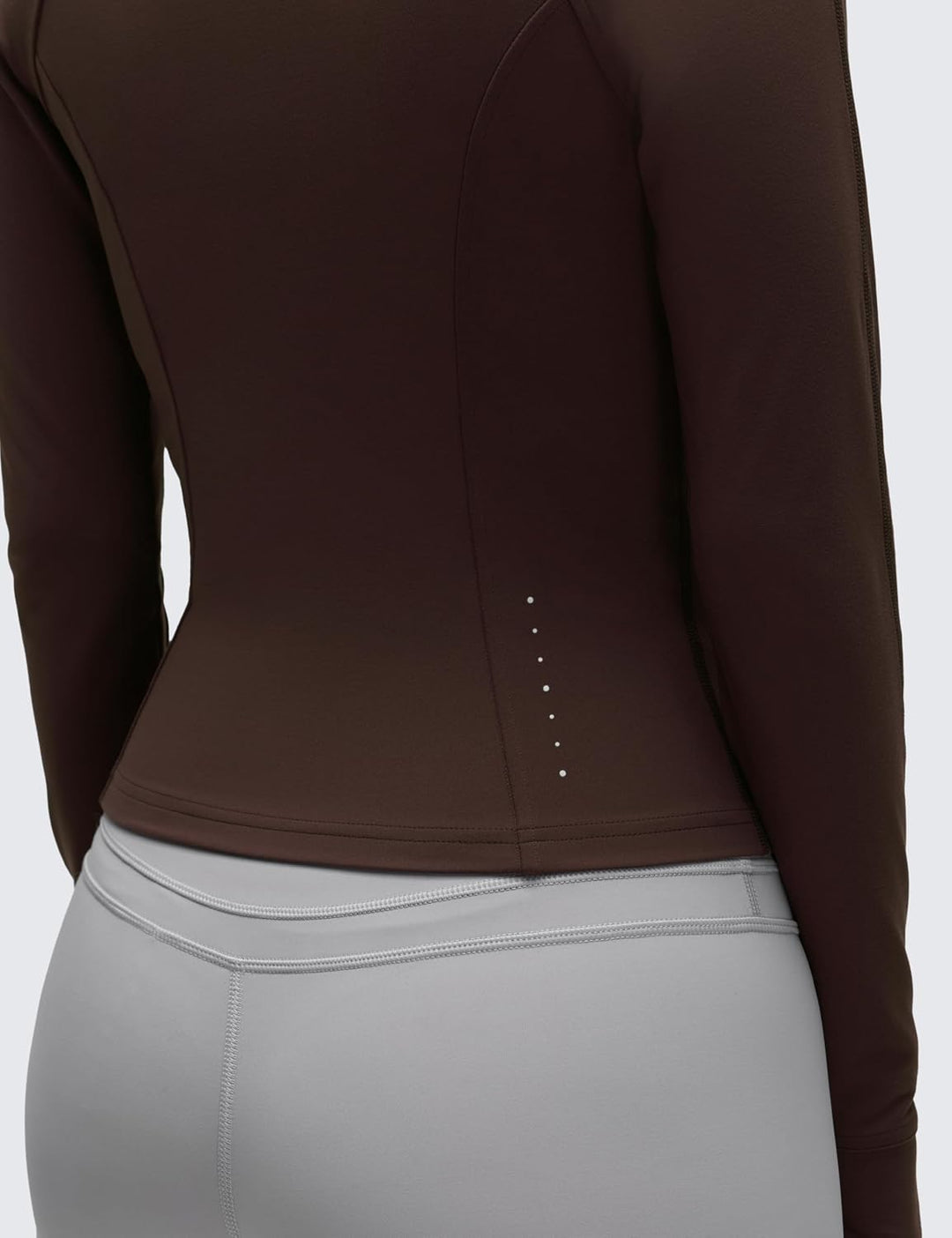 CRZ YOGA Damen Butterluxe Full Zipper Sport Jacke Zip Tasche Crop Running Laufjacke Gym Langarmshirt