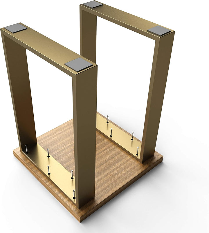sossai® XXL Stahl Tischkufen TKK3 | Rahmenprofil: 100 mm x 20 mm | Breite 50 cm x Höhe 72 cm | Farbe