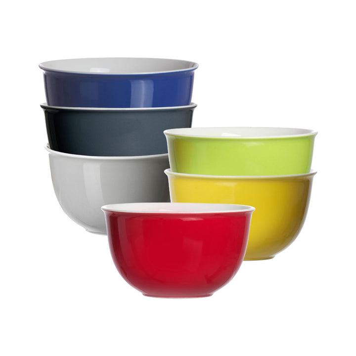 Ritzenhoff & Breker Doppio Müslischalen ø 14 cm, 6er Set, Schalen mit farbiger Aussenseite, Buntes M