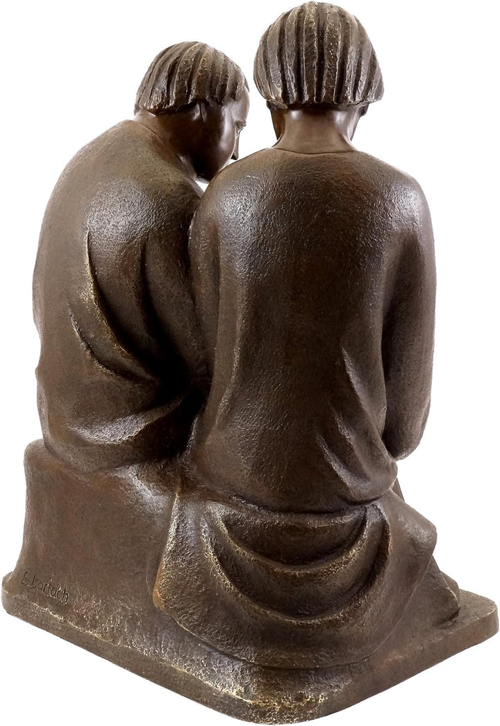 Die Lesende Mönche (1932) - signiert - Ernst Barlach Skulptur - Bronzefigur - Güstrow - Kunst Figur