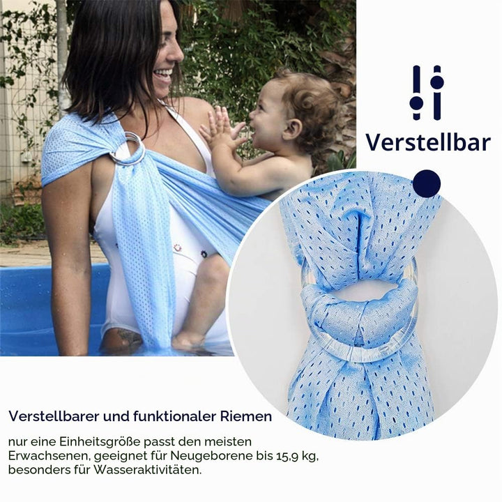 Adjustable Baby Wrap Baby Water Ring Sling, Breathable Quick Dry Baby Carrier Mesh Fabric Perfect fo