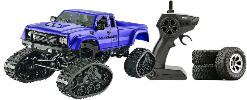 Amewi Pickup Truck Brushed 1:16 RC Modellauto Elektro Crawler Allradantrieb (4WD) RtR 2,4GHz, Blau