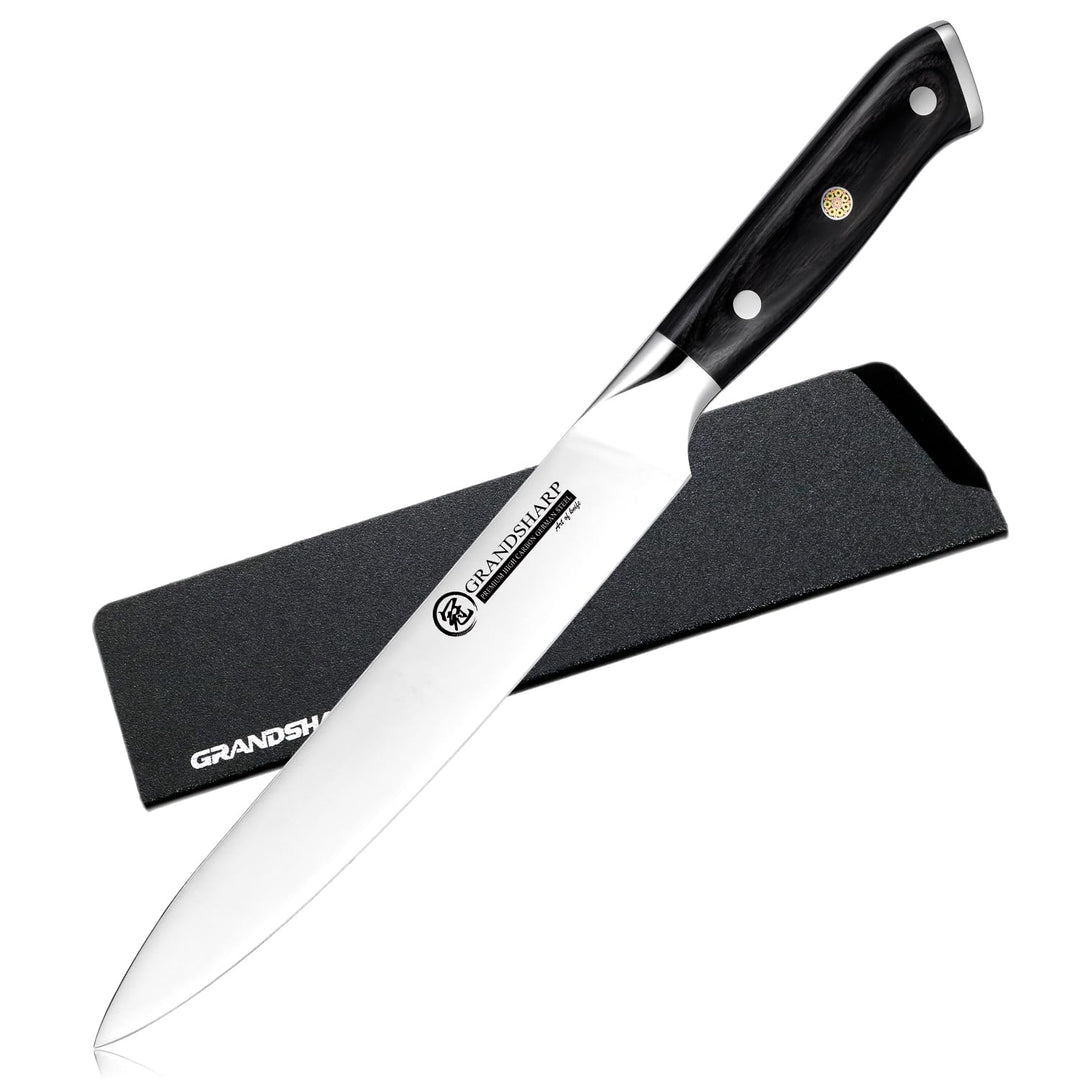 GRAND SHARP Chefmesser, Scharf Fleischmesser Kochmesser 20cm, Profi Messer Küchenmesser aus Hochwert