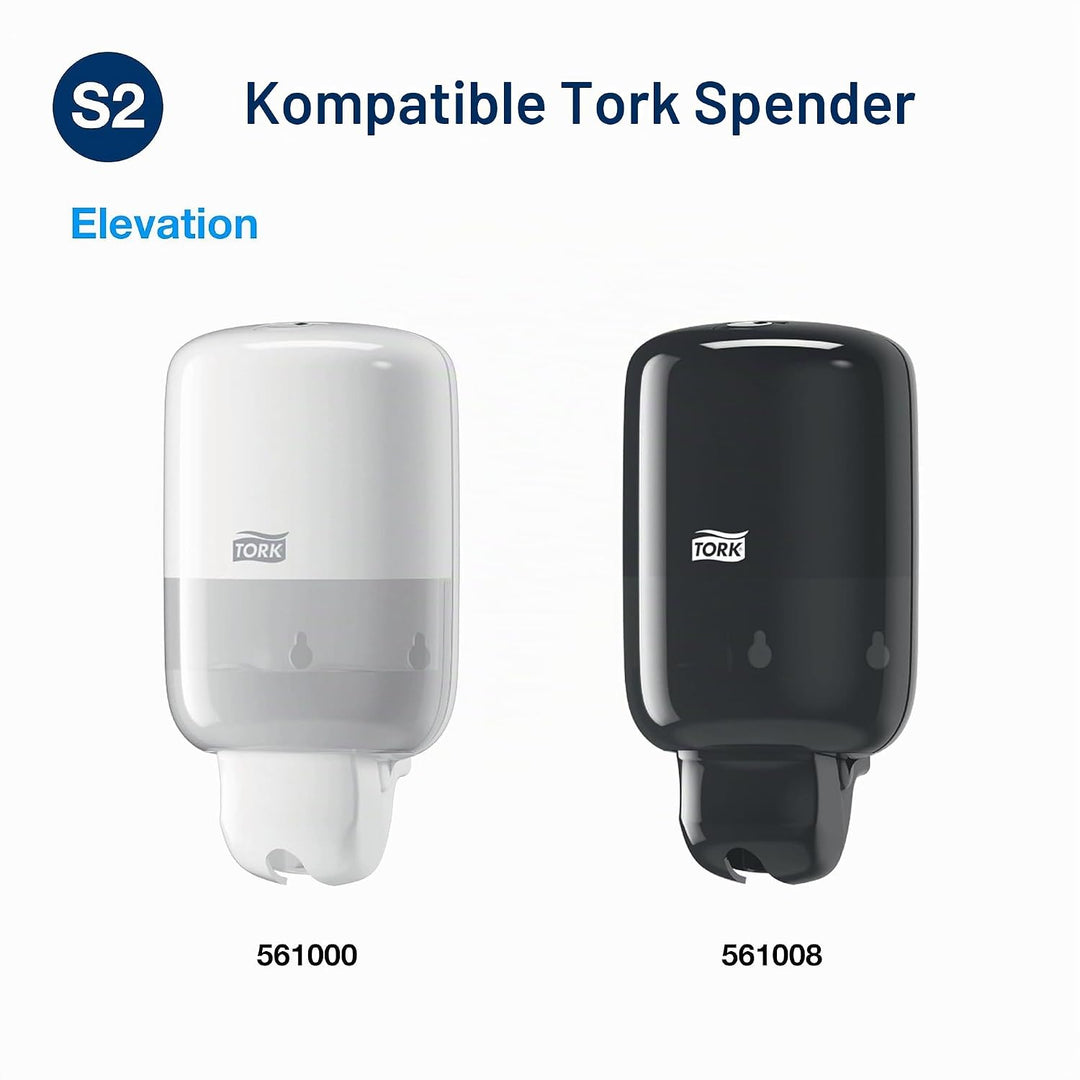 Tork milde Mini Flüssigseife - 420502 - Hautfreundliche Allzweckseife für S2 Spender-Systeme - Premi