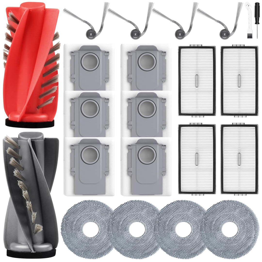 21 Stück Zubehörset für Roborock Qrevo Curv 2 Pro/Qrevo Curv 2 ProX/Saros 10R/Saros 20/Qrevo Edge 2