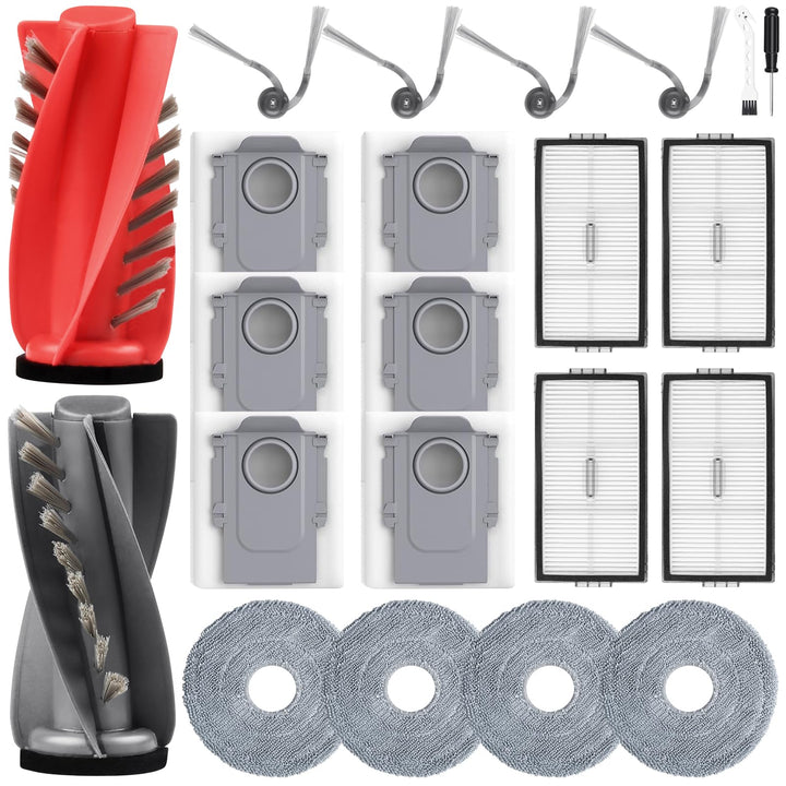 21 Stück Zubehörset für Roborock Qrevo Curv 2 Pro/Qrevo Curv 2 ProX/Saros 10R/Saros 20/Qrevo Edge 2