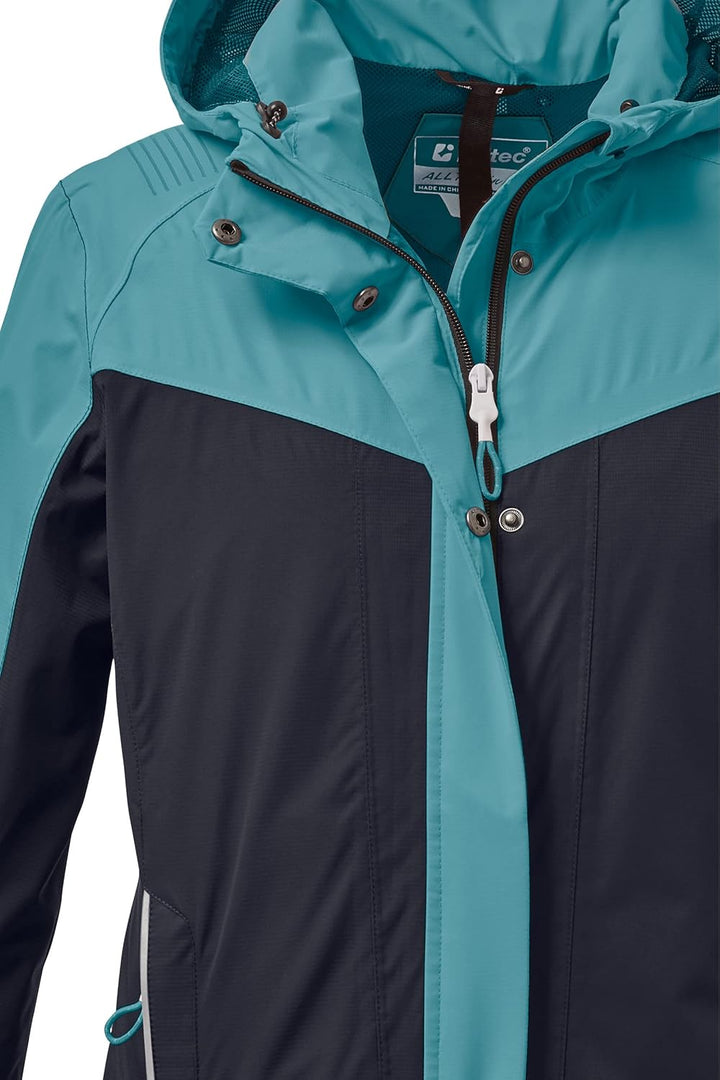 Killtec Damen Kos 27 Wmn Jckt Funktionsjacke mit Kapuze und Spritzschutz, packbar, wasserdicht 46 du