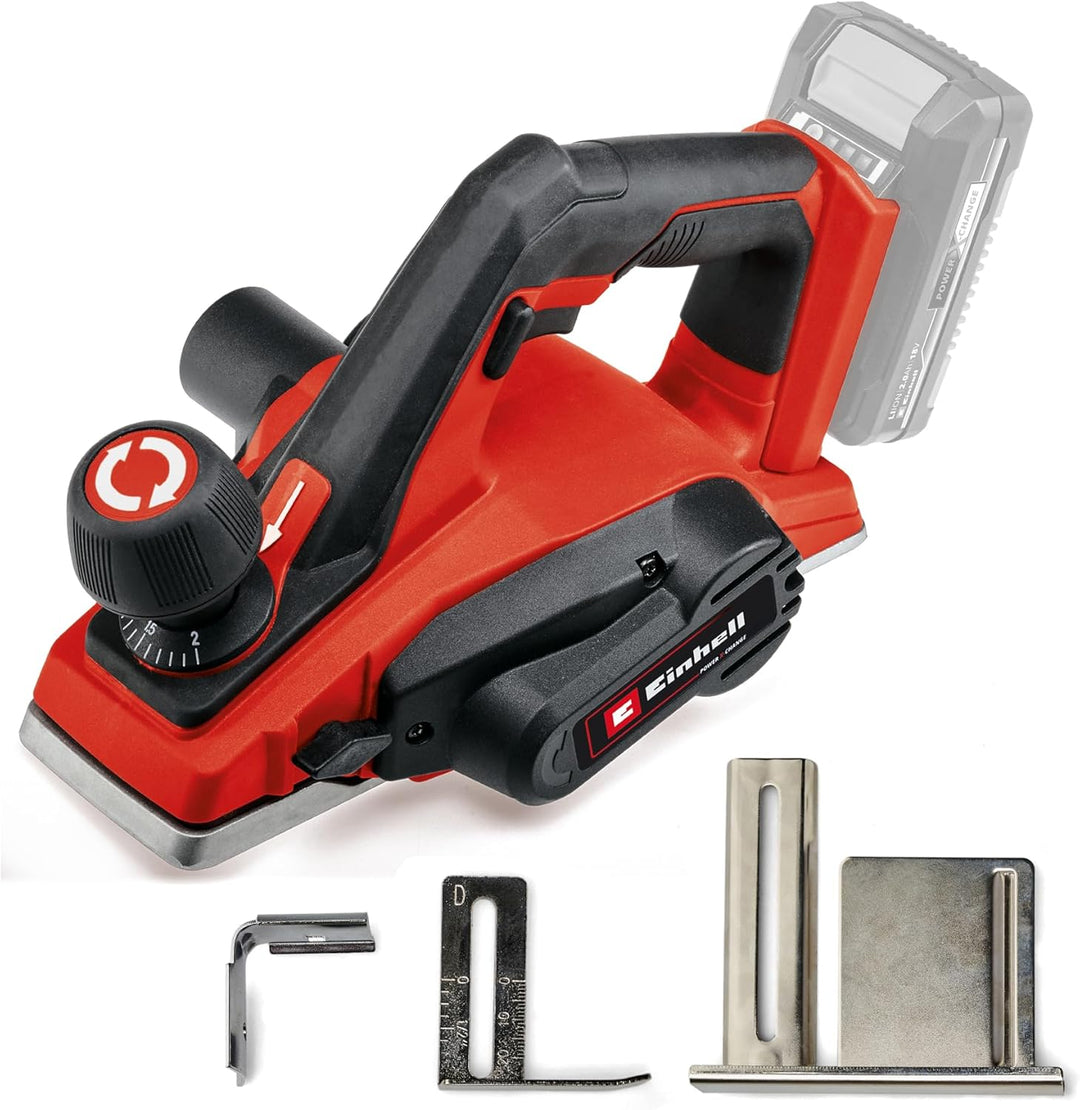 Einhell Akku-Hobel TE-PL 18/82 Li-Solo Power X-Change (18 V, Li-Ionen, 82 mm Hobelbreite, bis 2 mm S