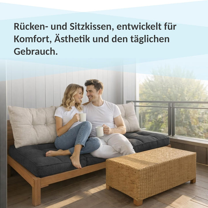 POKAR Loungekissen Sitzkissen Sitzauflagen Stuhl Stuhlkissen für Stuhl Rattanmöbel Gartenmöbel Kisse