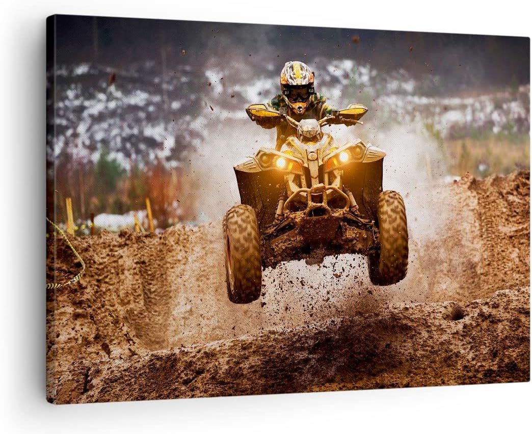 Bilder auf Leinwand Schlamm Schmutz Dakar Aktion Leinwandbild 70x50cm Wandbilder Dekoration Wohnzimm