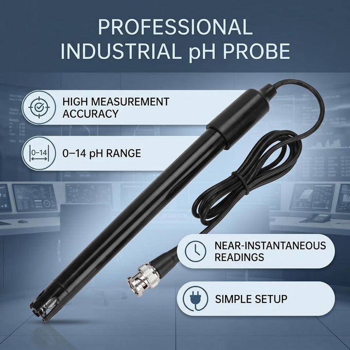 PH Sonde PH Elektrode 0-14PH Empfindlich Genau PH-Sensorsonde PH Datenerfassungssonde mit Kabel 77cm